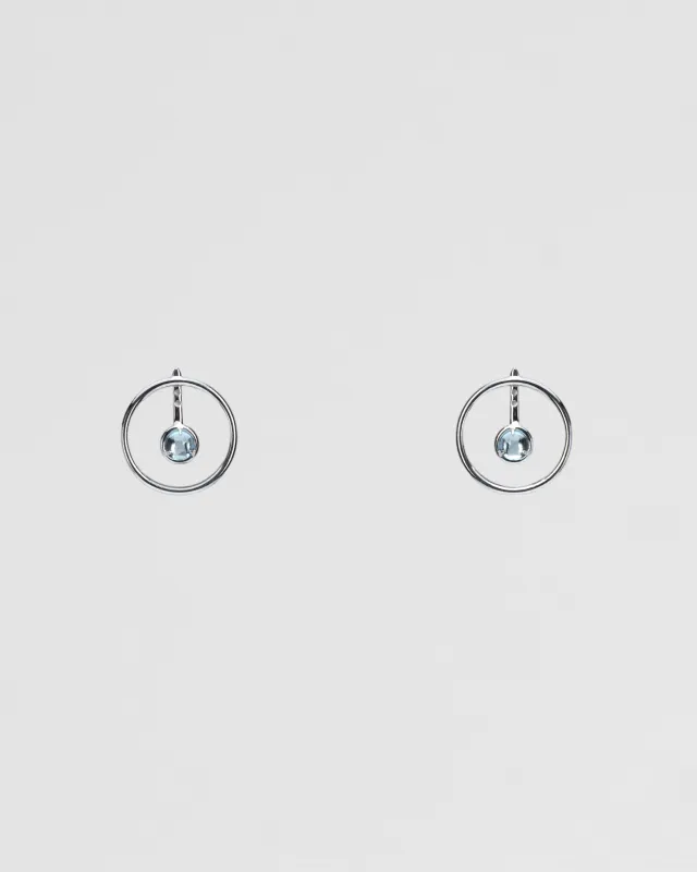 Серьги-джекеты с топазом