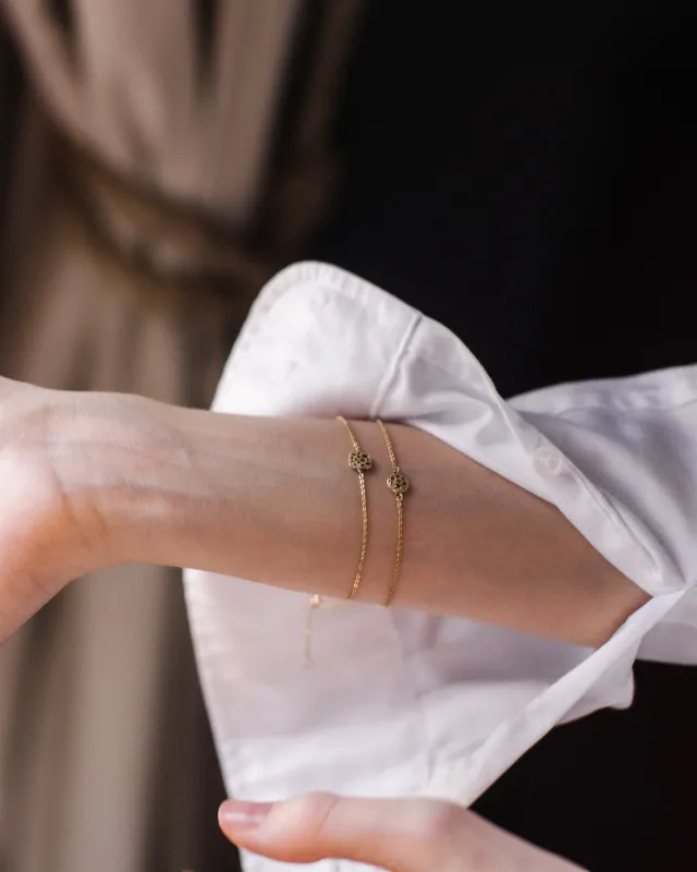 Браслет с коньячными бриллиантами