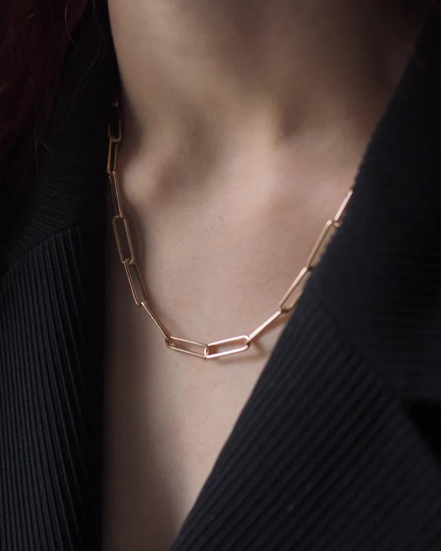 Колье с гантелью Chains