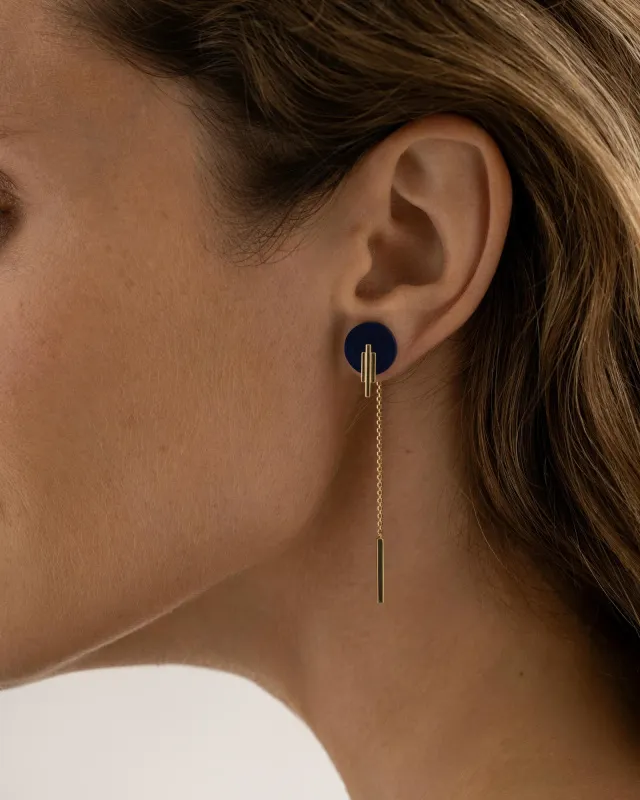 Двойные серьги Una с содалитом