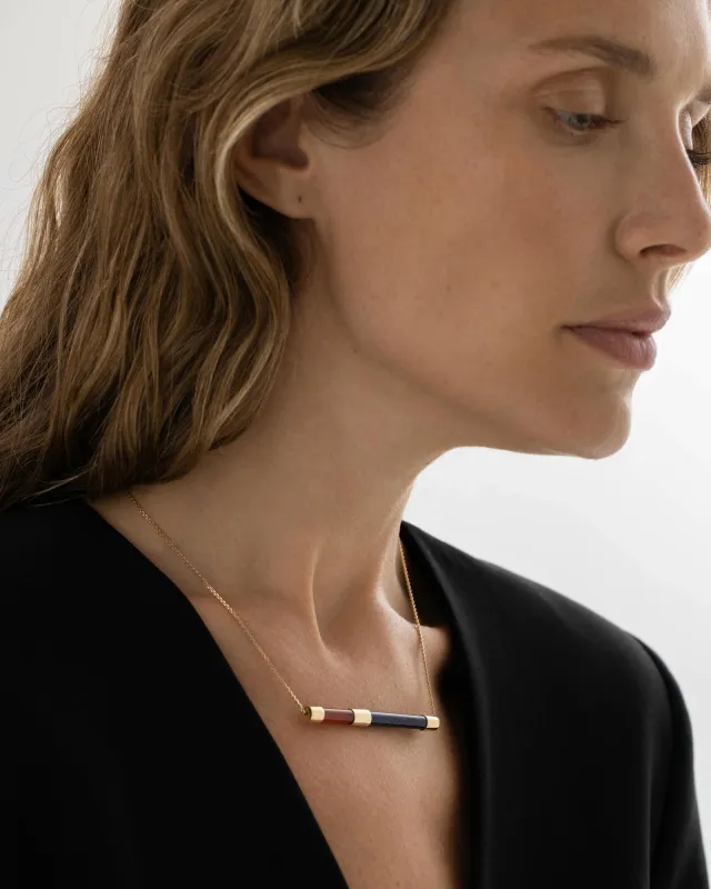 Колье Una с содалитом и ониксом