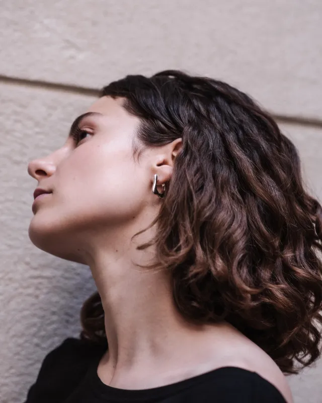 Серьги Мягкий квадрат