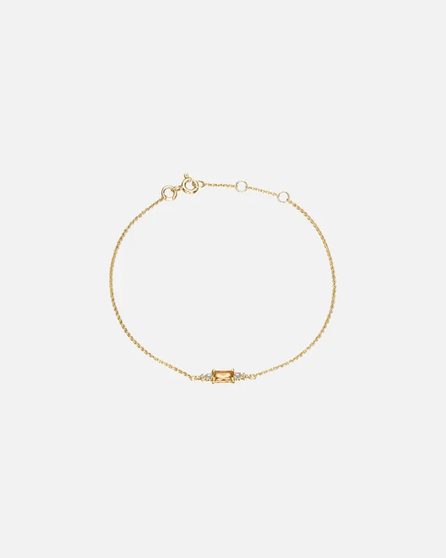 Браслет с цитрином и топазами