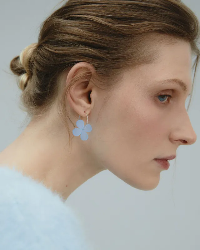 Серьги-кольца Цветки