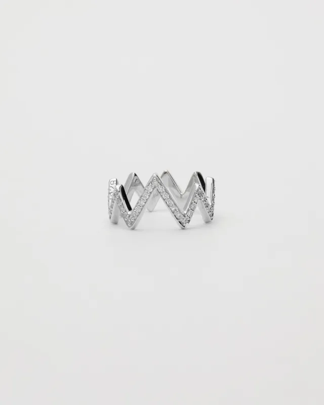 Кольцо Зигзаг с бриллиантами
