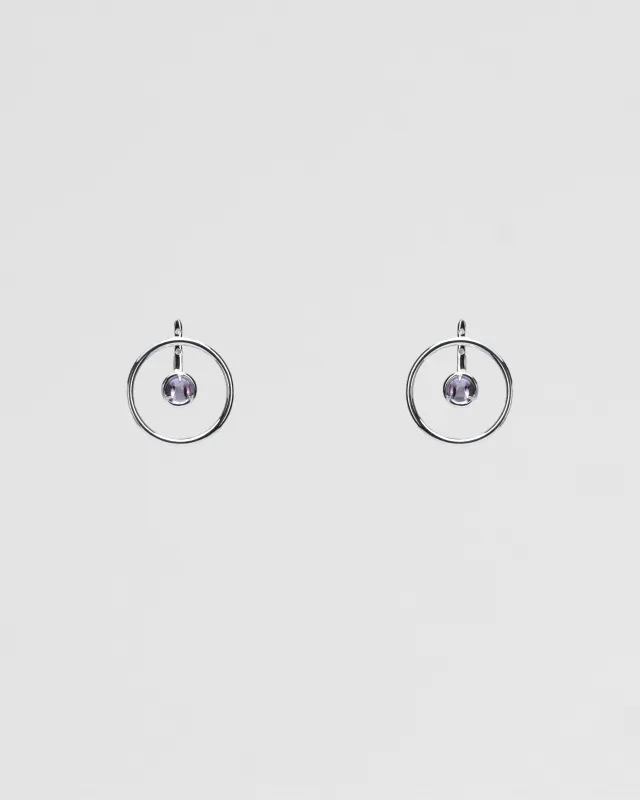 Серьги-джекеты с аметистом