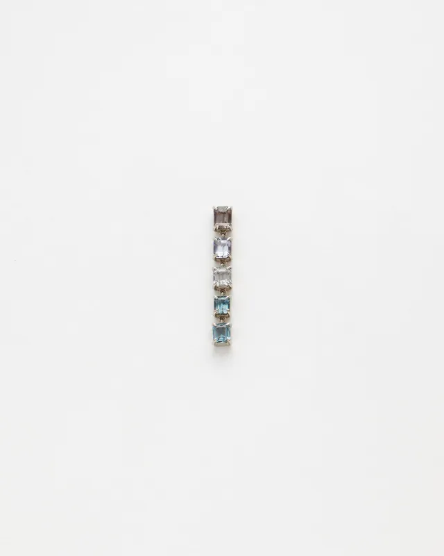 Моносерьга 5 шпинелей