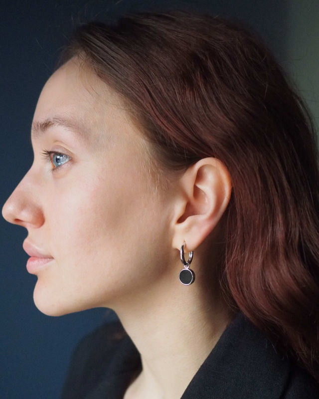 Серьги с ониксом